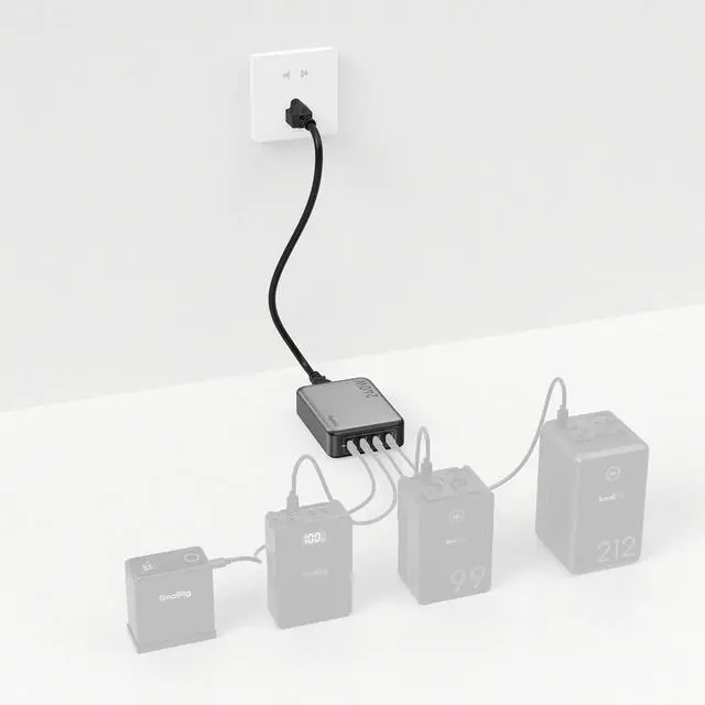 Alt view image 7 of 7 - SmallRig 4751 240W 4-Port PD Power Adapter, US Standard