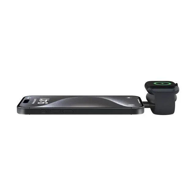 Alt view image 4 of 7 - Belkin BoostCharge Pro 15W 3-In-1 Magnetic Qi2 Charging Pad with USB-C Apple Watch Charger, Black