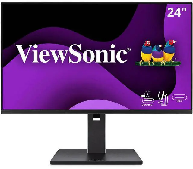 Alt view image 16 of 20 - ViewSonic VG2458 24 Inch 1080p IPS Docking Monitor with Advanced Ergonomics, 100W USB C, 5-port USB Hub, HDMI, DisplayPort, and Daisy Chain for Home and Office