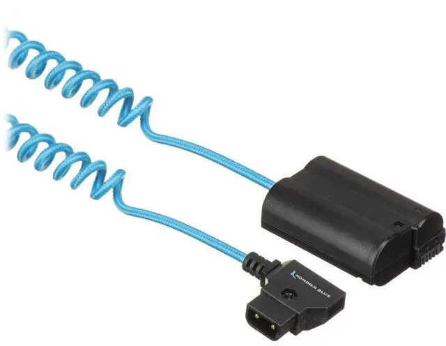 Main image of Kondor Blue D-Tap to EN-EL15 Coiled Dummy Battery Cable for Nikon Z