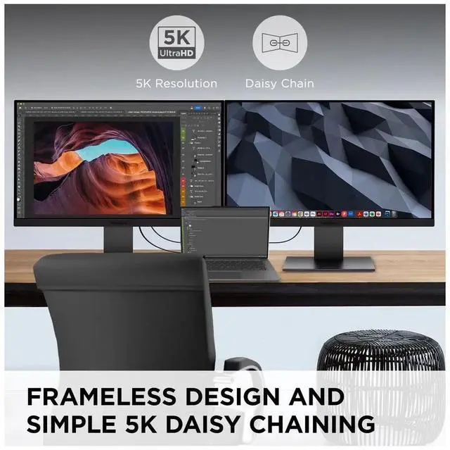 Alt view image 17 of 20 - ViewSonic VP2788-5K 27" 5K Mac-Ready Monitor with 100% sRGB, 99% DCI-P3, Pantone Validated, Advanced Ergonomics, Thunderbolt 4, USB Hub, HDMI, and DP for Home and Office