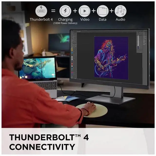 Alt view image 19 of 20 - ViewSonic VP2788-5K 27" 5K Mac-Ready Monitor with 100% sRGB, 99% DCI-P3, Pantone Validated, Advanced Ergonomics, Thunderbolt 4, USB Hub, HDMI, and DP for Home and Office