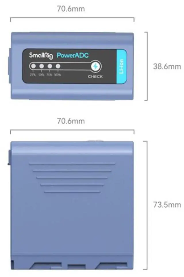 Alt view image 5 of 7 - SmallRig SmallRig USB-C Rechargeable Camera Battery for Sony NP-F970 4267