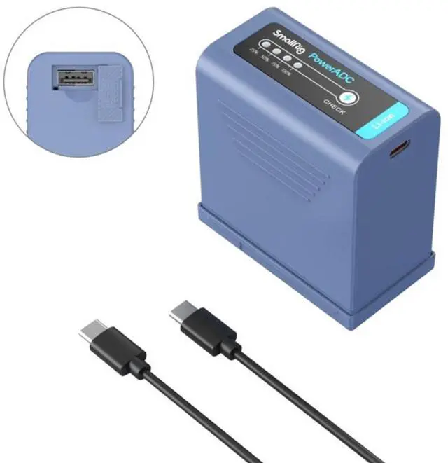 Alt view image 2 of 7 - SmallRig SmallRig USB-C Rechargeable Camera Battery for Sony NP-F970 4267