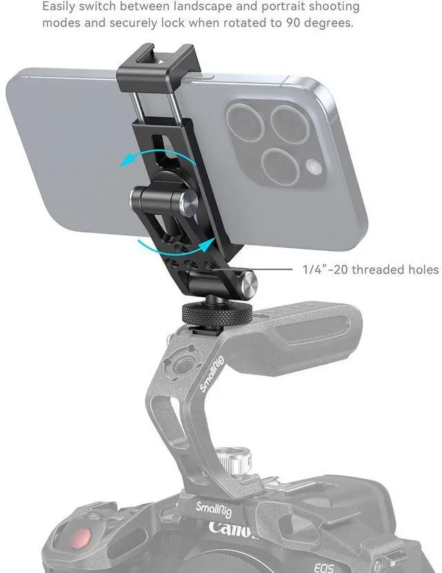 Alt view image 4 of 7 - SmallRig Phone Holder for DJI RS Series Gimbals