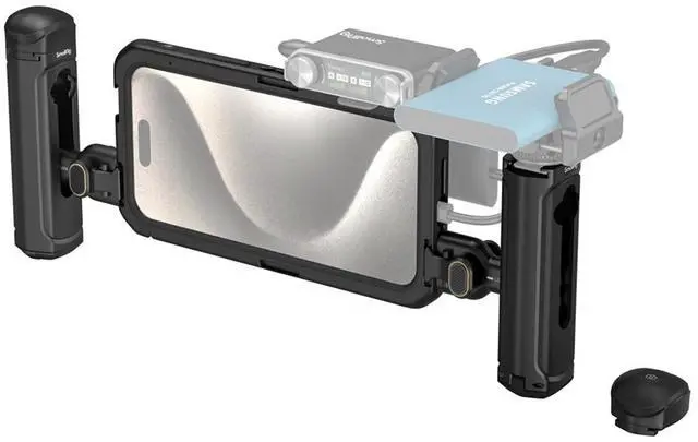 Alt view image 2 of 5 - SmallRig Dual Handheld Mobile Video Cage Kit for Apple iPhone 15 Pro Max