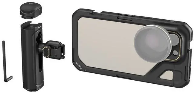 Alt view image 4 of 5 - SmallRig Dual Handheld Mobile Video Cage Kit for Apple iPhone 15 Pro Max