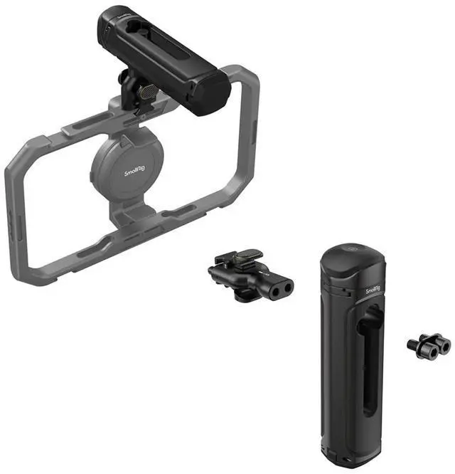 Alt view image 4 of 7 - SmallRig Quick Release Side Handle with Wireless Remote Control for Smartphone Cage