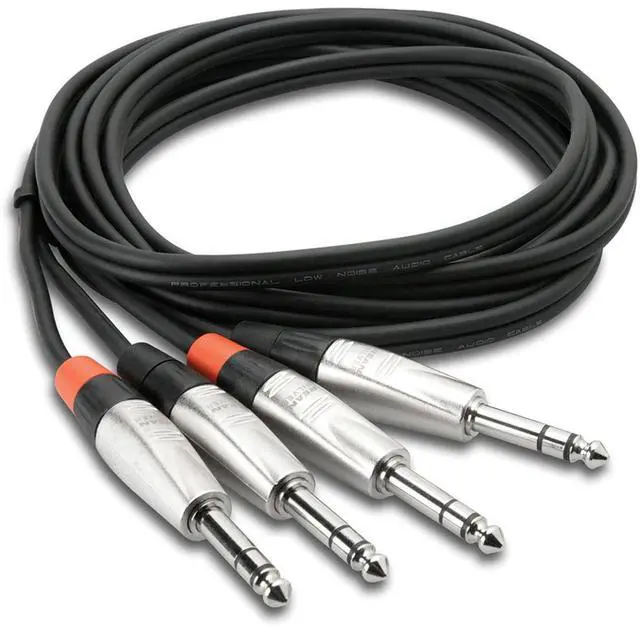Alt view image 5 of 5 - Hosa HSS-020x2 Pro Dual Cable 1/4"" TRS to Same 20ft