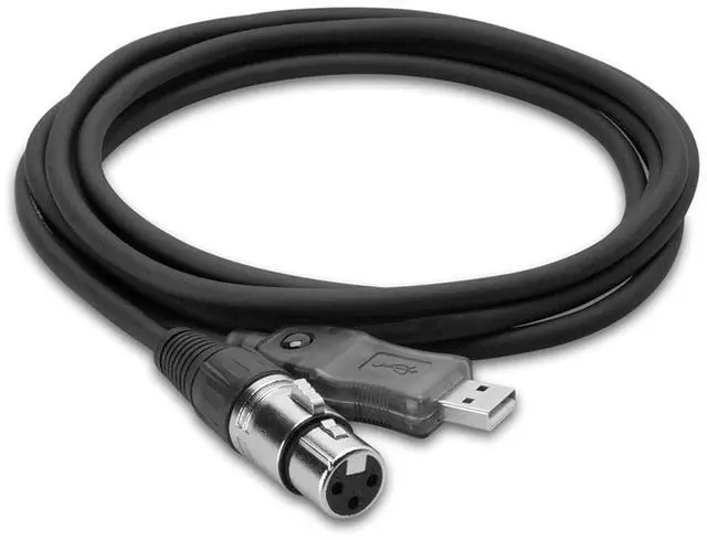 Alt view image 5 of 9 - Hosa Tracklink Microphone to USB Interface, XLR3F to USB Type A, 10 ft