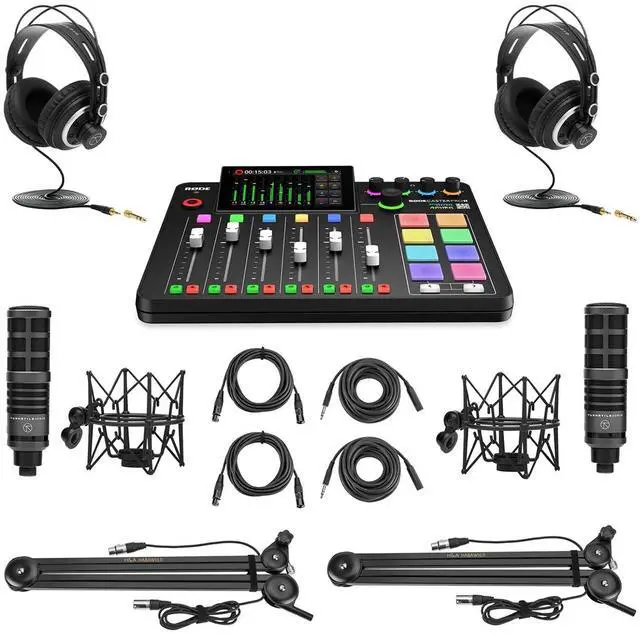 Main image of Rode RODECaster Pro II Production Studio Console, Bundle with 2x Turnstile Audio TAP500 Broadcast Microphones and 2x H&A Broadcast Arm