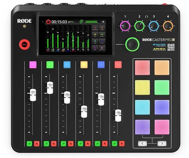 Alt view image 4 of 7 - Rode RODECaster Pro II Integrated Audio Production Studio Console, Black #RCPII