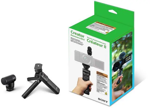 Alt view image 8 of 14 - Sony Creator Accessory Kit II Wireless Shooting Grip Vlogger Shotgun Mic