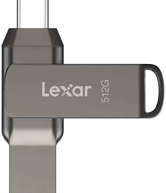 Alt view image 5 of 6 - Lexar JumpDrive Dual Drive D400 512GB USB 3.2 Gen 1 Type-C Flash Drive