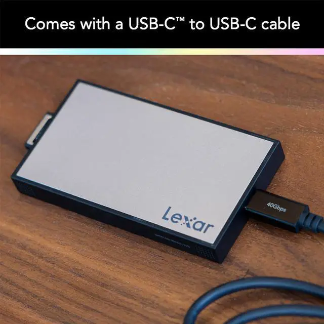 Alt view image 5 of 6 - Lexar 2TB Professional Workflow Portable SSD  LPWF7502T-2ANGL