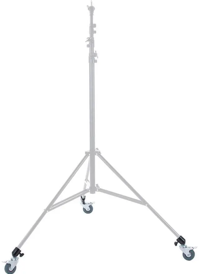 Alt view image 2 of 6 - Flashpoint Locking Caster Set for Light Stands w 22mm Diameter Legs - Set of 3