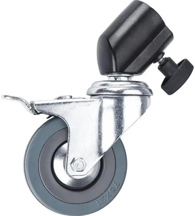 Alt view image 3 of 6 - Flashpoint Locking Caster Set for Light Stands w 22mm Diameter Legs - Set of 3