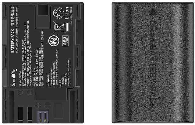 Alt view image 4 of 7 - SmallRig 2x LP-E6NH 14.69Wh 7.2V 2040mAh Camera Battery and Dual Charger Kit