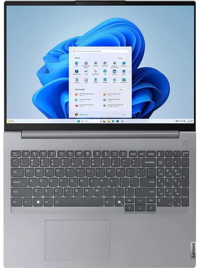 Alt view image 10 of 10 - Lenovo ThinkBook 16 Gen 7 16.0" Touch Screen AMD Ryzen 5 7535HS AMD Radeon 660M 16GB Memory 512 GB SSD Windows 11 Pro 21MW0002US