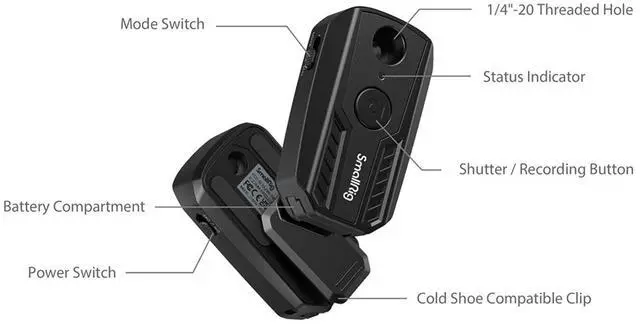 Alt view image 4 of 7 - SmallRig Wireless Remote Controller for Select Sony, Canon, and Nikon Cameras