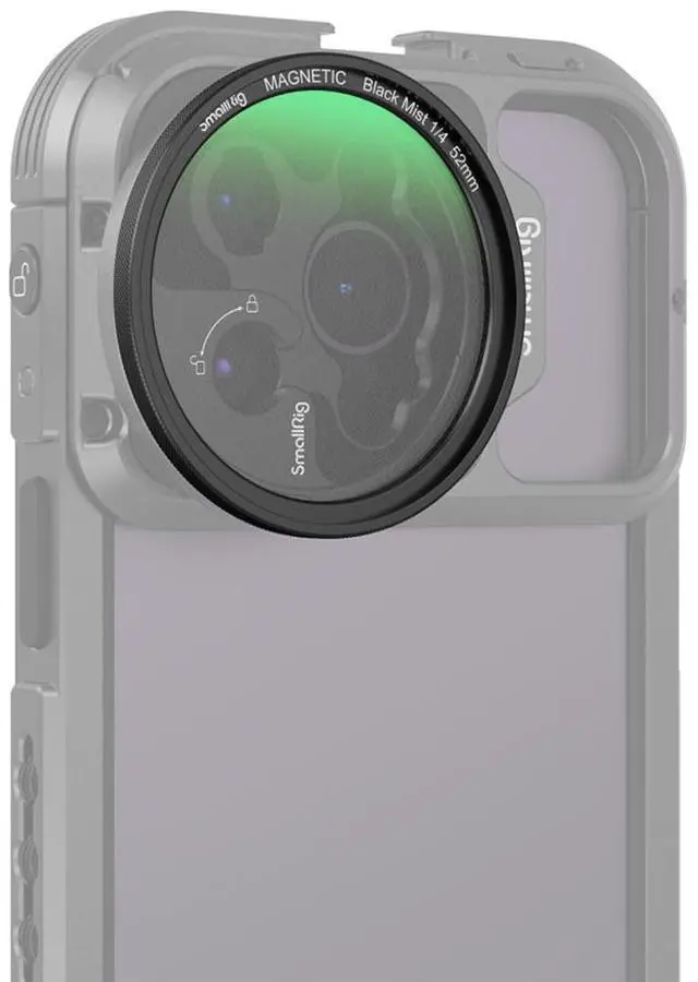 Alt view image 2 of 6 - SmallRig 52mm MagEase Magnetic 1/4 Effect Black Mist Filter for Smartphone