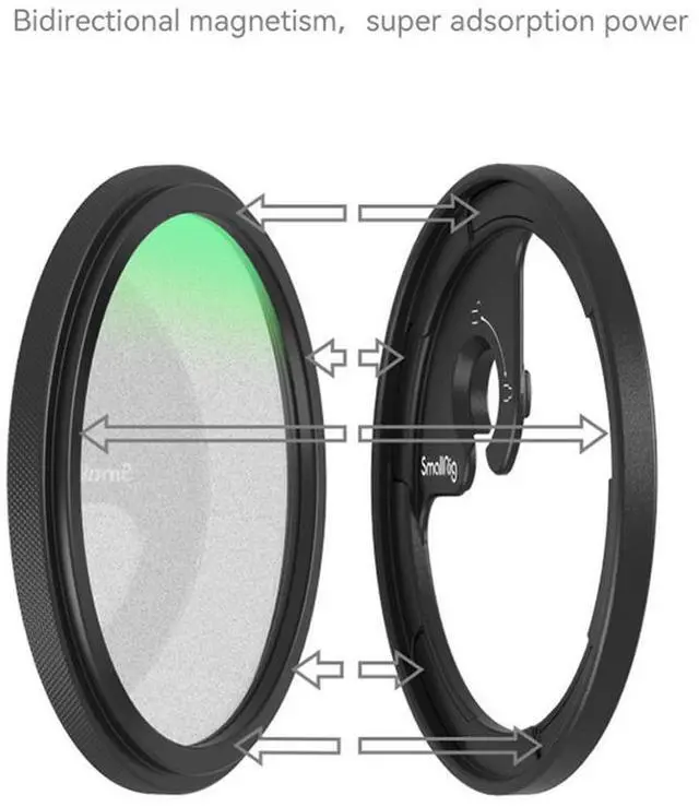 Alt view image 3 of 6 - SmallRig 52mm MagEase Magnetic 1/4 Effect Black Mist Filter for Smartphone
