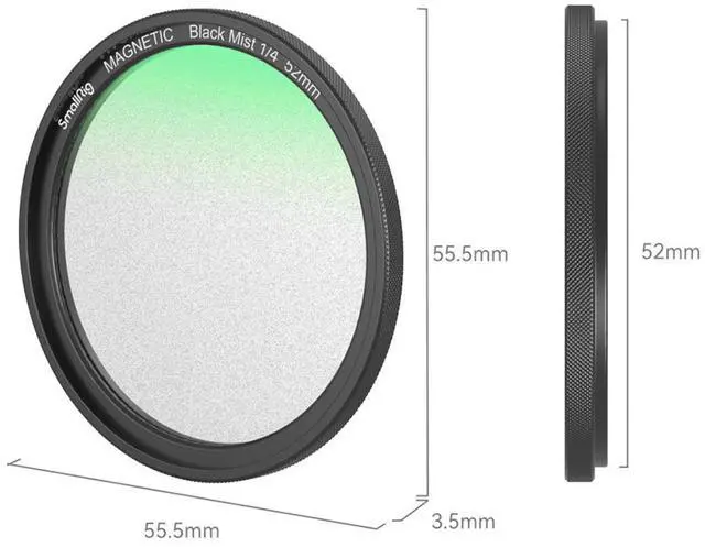 Alt view image 5 of 6 - SmallRig 52mm MagEase Magnetic 1/4 Effect Black Mist Filter for Smartphone