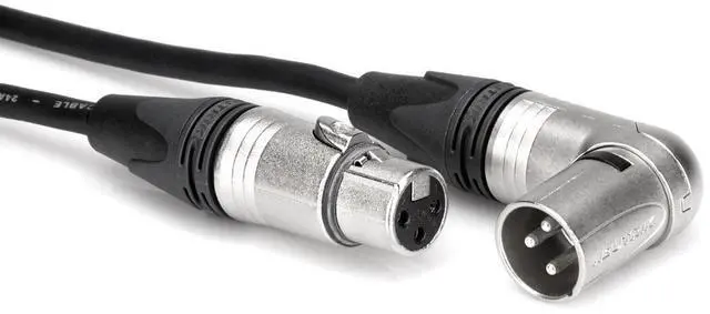 Alt view image 2 of 2 - Hosa Technology Camcorder Microphone Cable, Neutrik XLR3F to Right-Angle XLR3M, 15'