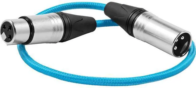 Main image of Kondor Blue 18" 3-Pin XLR Male to 3-Pin XLR Female Audio Cable for On-Camera Mics