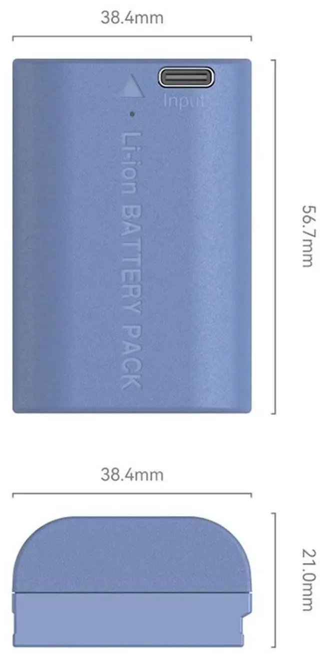 Alt view image 4 of 7 - SmallRig LP-E6NH 17.28Wh 7.2V 2400mAh USB-C Rechargeable Lithium-Ion Battery for Canon Camera