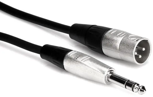 Alt view image 9 of 9 - HOSA HSX-003 Balanced Cable Interconnect - REAN 1/4" TRS to XLR3M - 3 ft