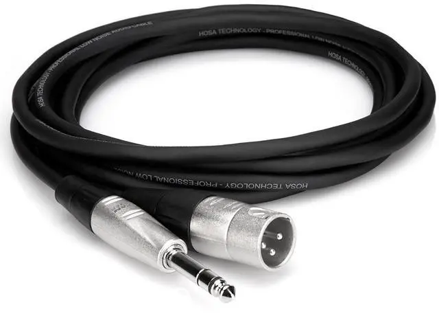 Alt view image 8 of 9 - HOSA HSX-003 Balanced Cable Interconnect - REAN 1/4" TRS to XLR3M - 3 ft
