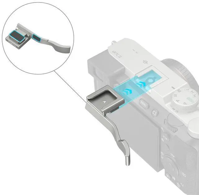 Alt view image 4 of 4 - SmallRig Thumb Grip for Sony Alpha 7C II / Alpha 7CR / Alpha 7C Camera, Silver