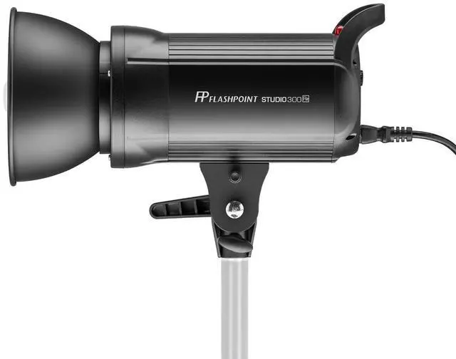 Alt view image 4 of 6 - Flashpoint Studio 300 R2 Bowens Mount Monolight Kit With 9.5' Pro Air-Cushioned Heavy-Duty Light Stand (Godox SK300II)