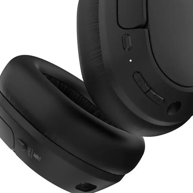 Alt view image 6 of 7 - Belkin SoundForm Isolate Wireless Active Noise Cancelling Closed-Back Over-Ear Headphones, Black
