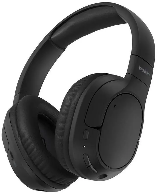 Alt view image 2 of 13 - Belkin SoundForm Surround Wireless Over-Ear Headphones - Black