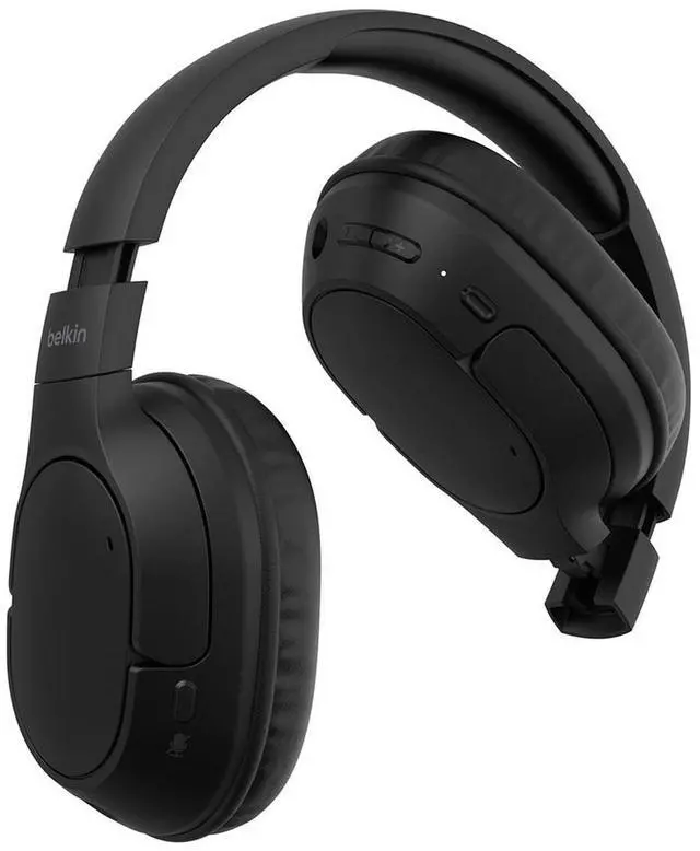 Alt view image 11 of 13 - Belkin SoundForm Surround Wireless Over-Ear Headphones - Black