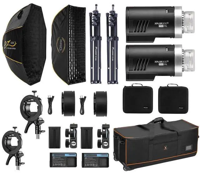 Main image of Flashpoint XPLOR300 Pro TTL R2 Battery-Powered Monolight 2-Light Location Kit