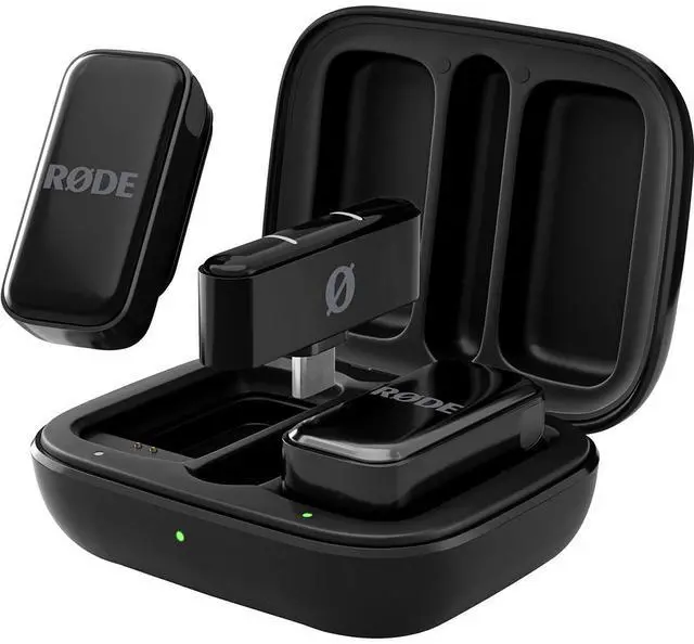 Alt view image 2 of 5 - Rode Wireless Micro Ultra-Compact 2-Person Digital Wireless Microphone System with USB-C Connector, Black, Bundle with Wall Charger