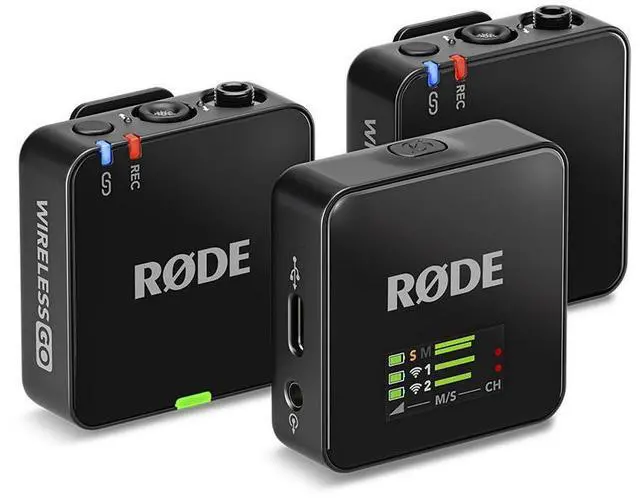 Alt view image 8 of 14 - RODE Microphone Wireless GO (Gen 3) 2-Person Compact Digital Wireless Microphone System/Recorder (2.4 GHz, Black)
