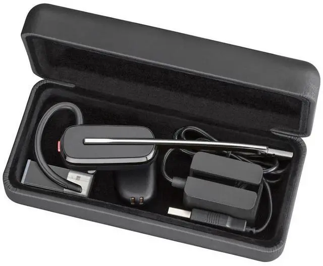 Alt view image 7 of 9 - Poly SAVI 8200 UC 8245 Headset - Mono, Stereo - USB Type A - Wireless - DECT - 449.5 ft - 32 Ohm - 20 Hz - 20 kHz - Over-the-ear - Monaural - In-ear - Noise Cancelling Microphone - Black