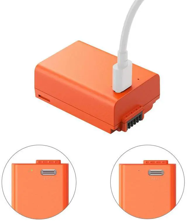 Alt view image 6 of 7 - SmallRig EN-EL25 9.5Wh 7.6V 1250mAh USB-C Rechargeable Camera Battery, Orange