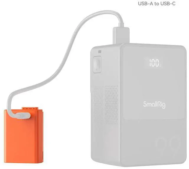 Alt view image 7 of 7 - SmallRig EN-EL25 9.5Wh 7.6V 1250mAh USB-C Rechargeable Camera Battery, Orange