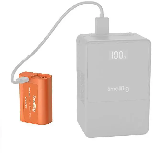 Alt view image 6 of 7 - SmallRig DMW-BLK22 18.15Wh 7.2V 2520mAh USB-C Rechargeable Camera Battery, Orange