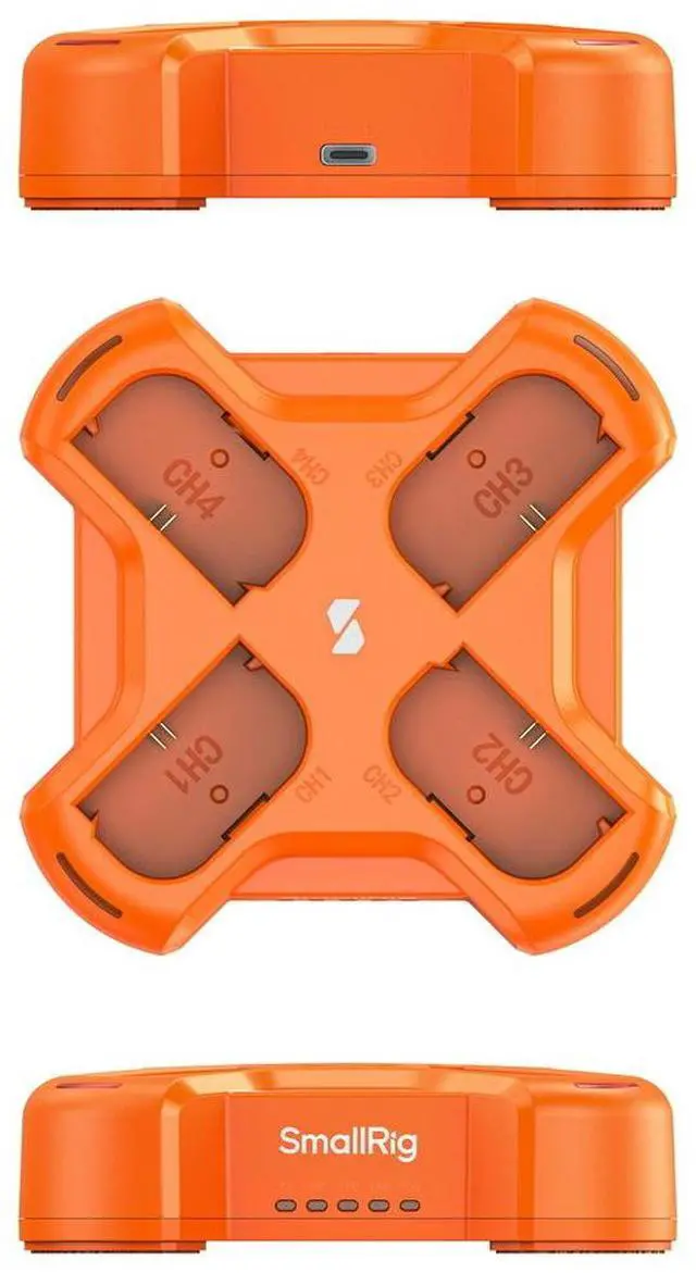 Alt view image 3 of 7 - SmallRig 4-Channel Camera Battery Charger for Canon LP-E6NH Battery