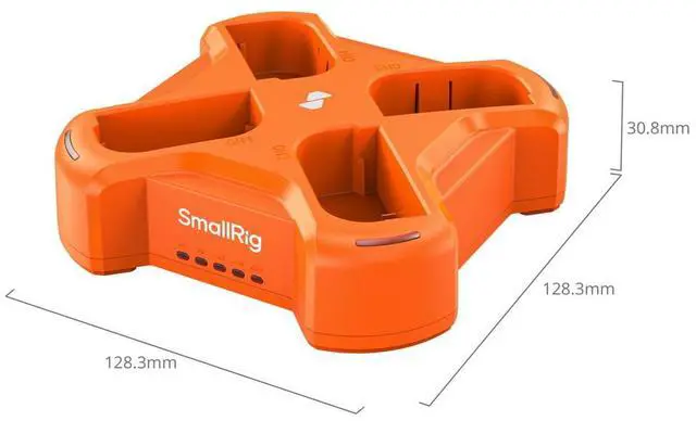 Alt view image 6 of 7 - SmallRig 4-Channel Camera Battery Charger for Canon LP-E6NH Battery