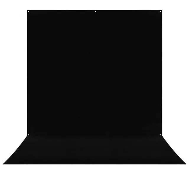 Main image of Westcott 8x13' X-Drop Pro Wrinkle-Resistant Backdrop, Rich Black Sweep