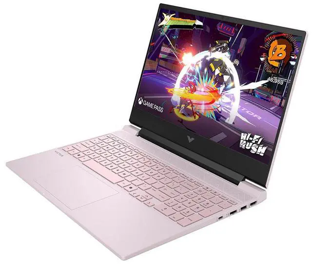 Alt view image 2 of 6 - HP Victus 15-fa2445nr 15.6" Full HD 144Hz Gaming Laptop, Intel Core i5-13420H 2.1GHz, 8GB RAM, 512GB SSD, NVIDIA GeForce RTX 2050 4GB, Windows 11 Home, Powder Pink
