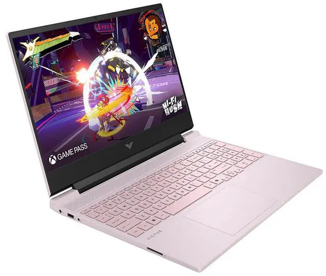 Alt view image 3 of 6 - HP Victus 15-fa2445nr 15.6" Full HD 144Hz Gaming Laptop, Intel Core i5-13420H 2.1GHz, 8GB RAM, 512GB SSD, NVIDIA GeForce RTX 2050 4GB, Windows 11 Home, Powder Pink