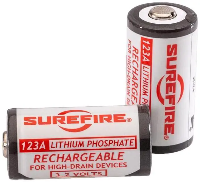 Alt view image 3 of 3 - SUREFIRE SFLFP123 SUREFIRE 2CT LFP123 LI-FE-PH RECHARGEABLE CELLS CARDED